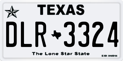 TX license plate DLR3324