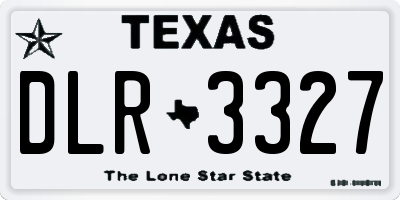 TX license plate DLR3327