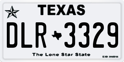 TX license plate DLR3329