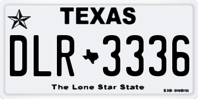 TX license plate DLR3336