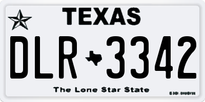 TX license plate DLR3342