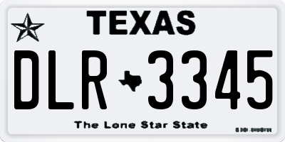 TX license plate DLR3345