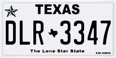 TX license plate DLR3347