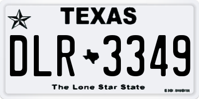TX license plate DLR3349