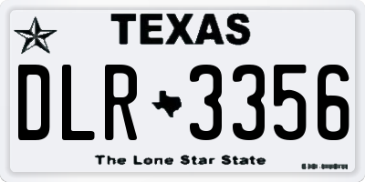 TX license plate DLR3356