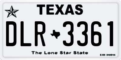 TX license plate DLR3361