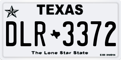 TX license plate DLR3372