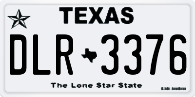 TX license plate DLR3376