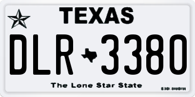 TX license plate DLR3380