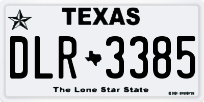 TX license plate DLR3385