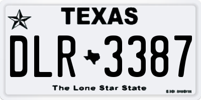 TX license plate DLR3387