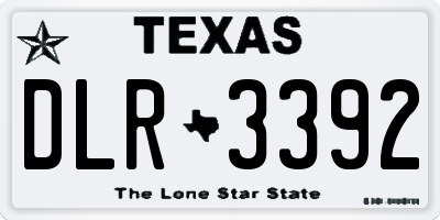 TX license plate DLR3392