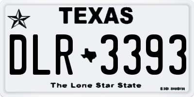 TX license plate DLR3393