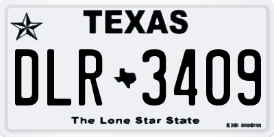 TX license plate DLR3409