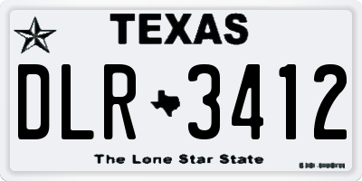 TX license plate DLR3412