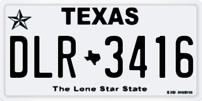 TX license plate DLR3416