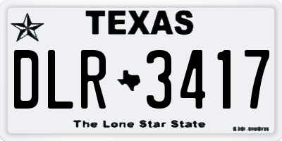 TX license plate DLR3417