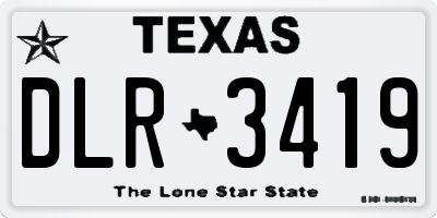TX license plate DLR3419