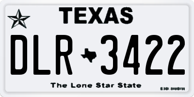 TX license plate DLR3422