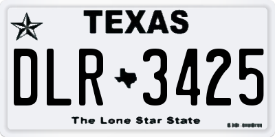 TX license plate DLR3425
