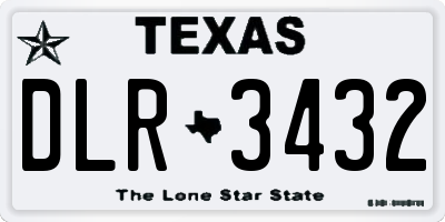 TX license plate DLR3432