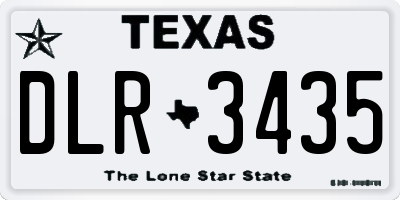 TX license plate DLR3435