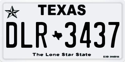 TX license plate DLR3437