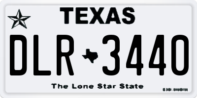 TX license plate DLR3440