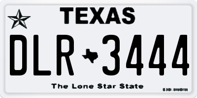 TX license plate DLR3444