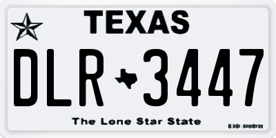 TX license plate DLR3447