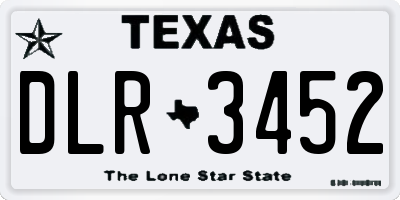 TX license plate DLR3452