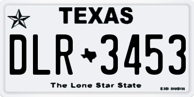 TX license plate DLR3453