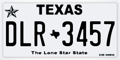 TX license plate DLR3457