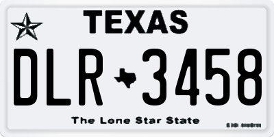 TX license plate DLR3458