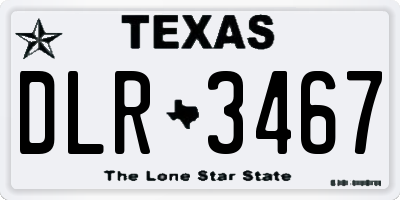 TX license plate DLR3467