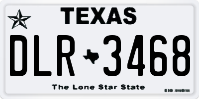 TX license plate DLR3468