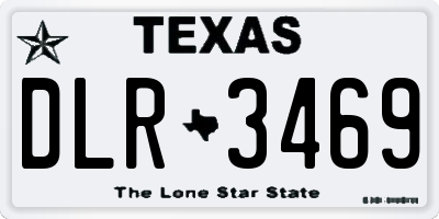 TX license plate DLR3469
