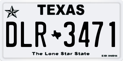 TX license plate DLR3471