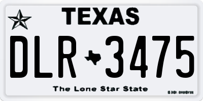 TX license plate DLR3475