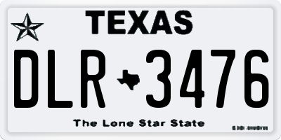 TX license plate DLR3476