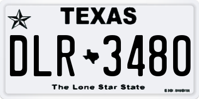 TX license plate DLR3480