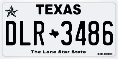 TX license plate DLR3486