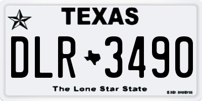 TX license plate DLR3490