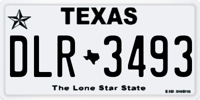 TX license plate DLR3493