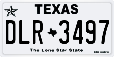 TX license plate DLR3497
