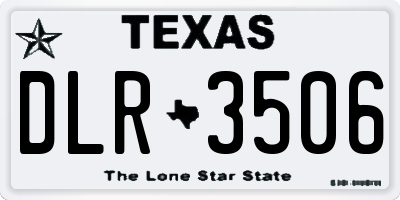 TX license plate DLR3506