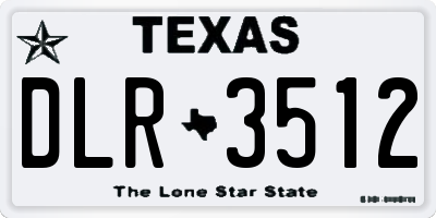 TX license plate DLR3512