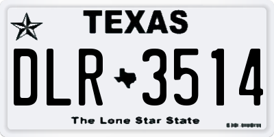 TX license plate DLR3514