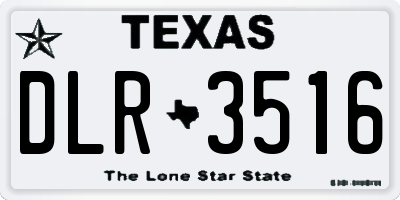 TX license plate DLR3516