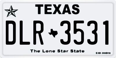 TX license plate DLR3531